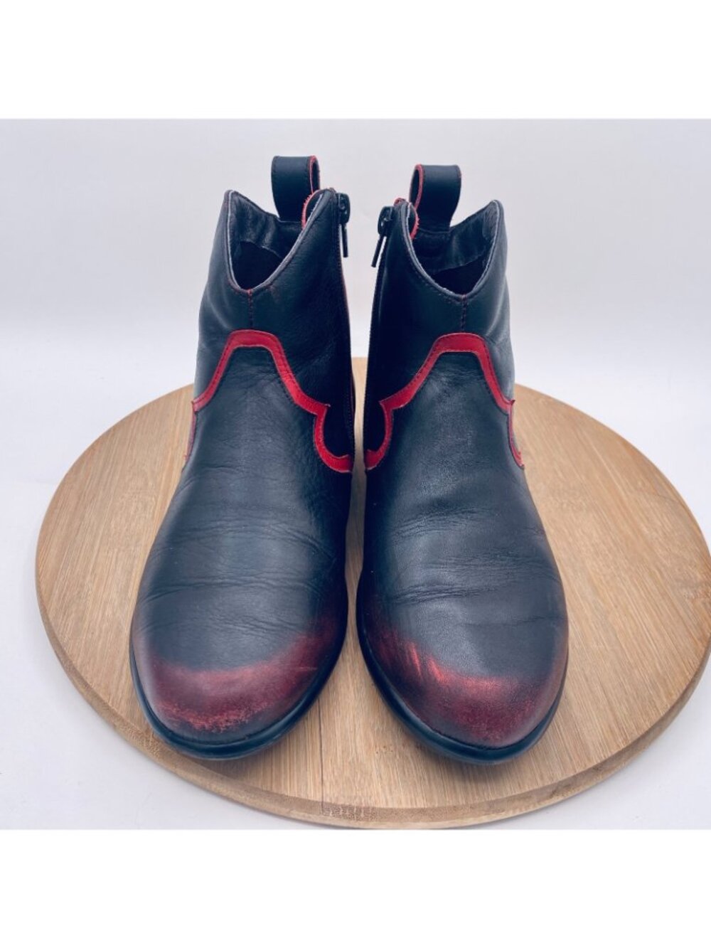 Naot Shoes Womens 6 Black Leather Sirocco Ankle Boots Comfort Rockabilly - Picture 2 of 12